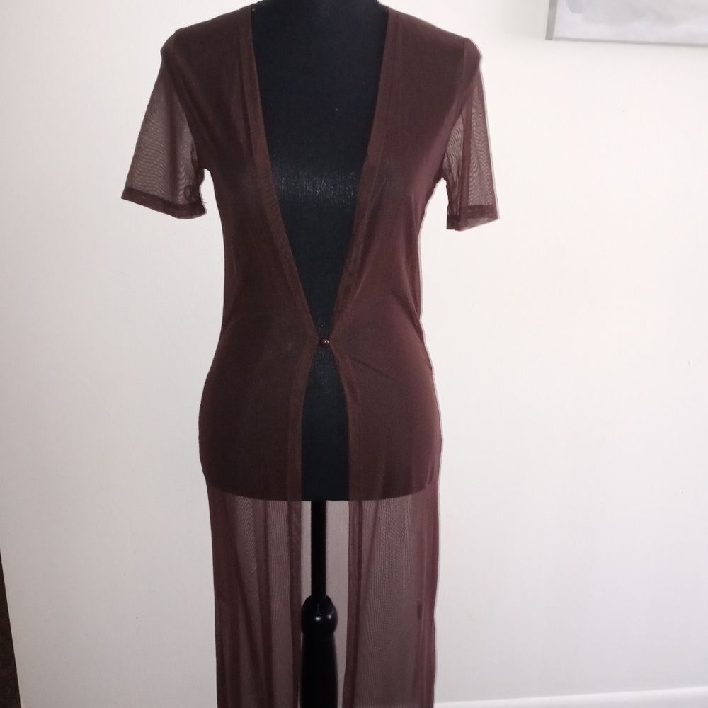 Sheer open cardigan